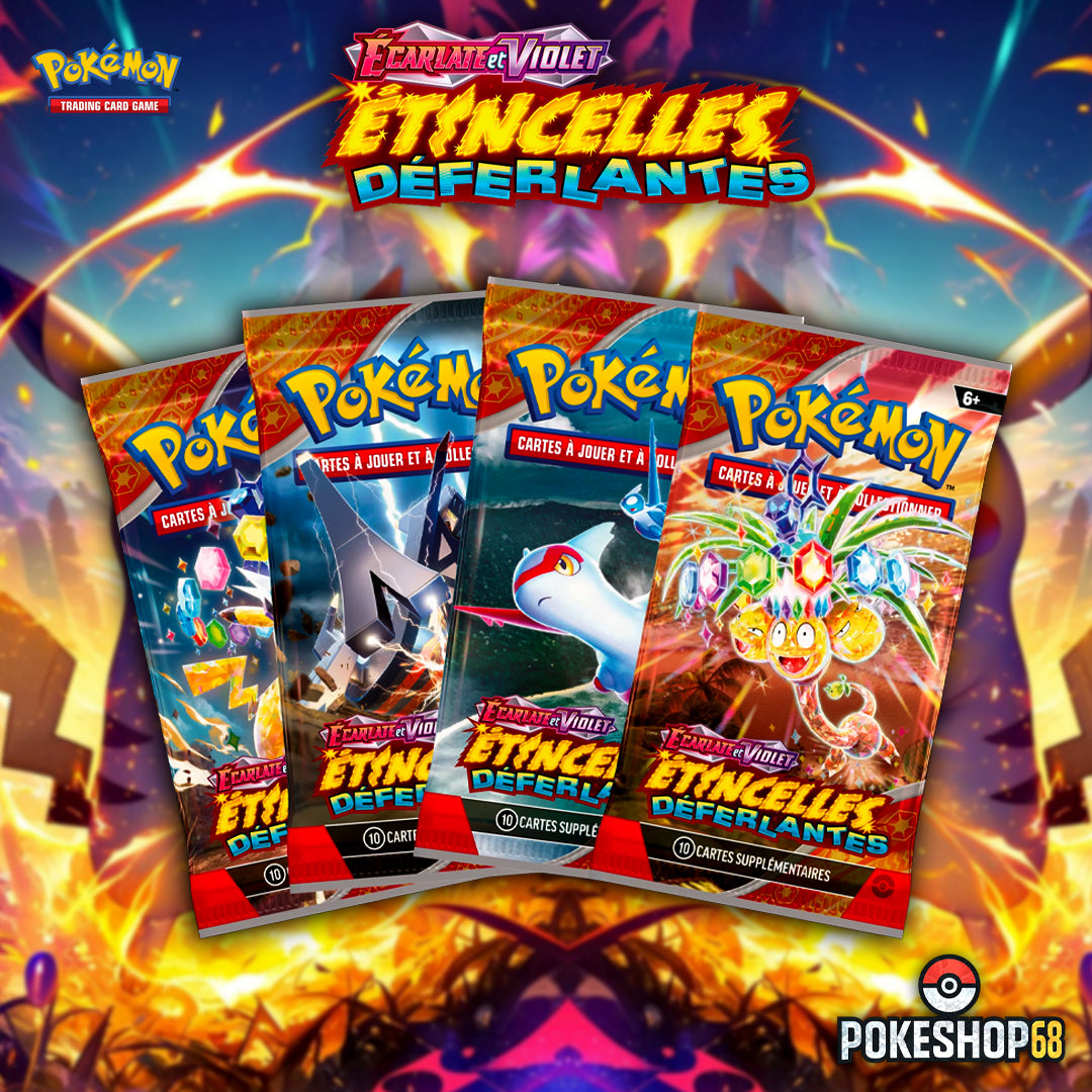 Art Set EV8 – Étincelle déférlante| 4 Boosters FR Illustrations Complètes