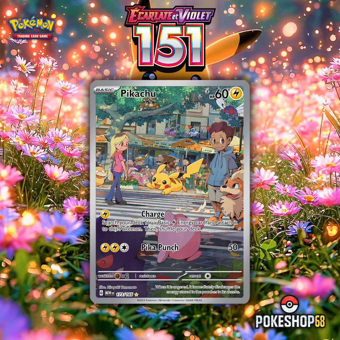 ⚡ Pikachu 173/165 – Illustration Rare Secrète – Pokémon 151 ⚡