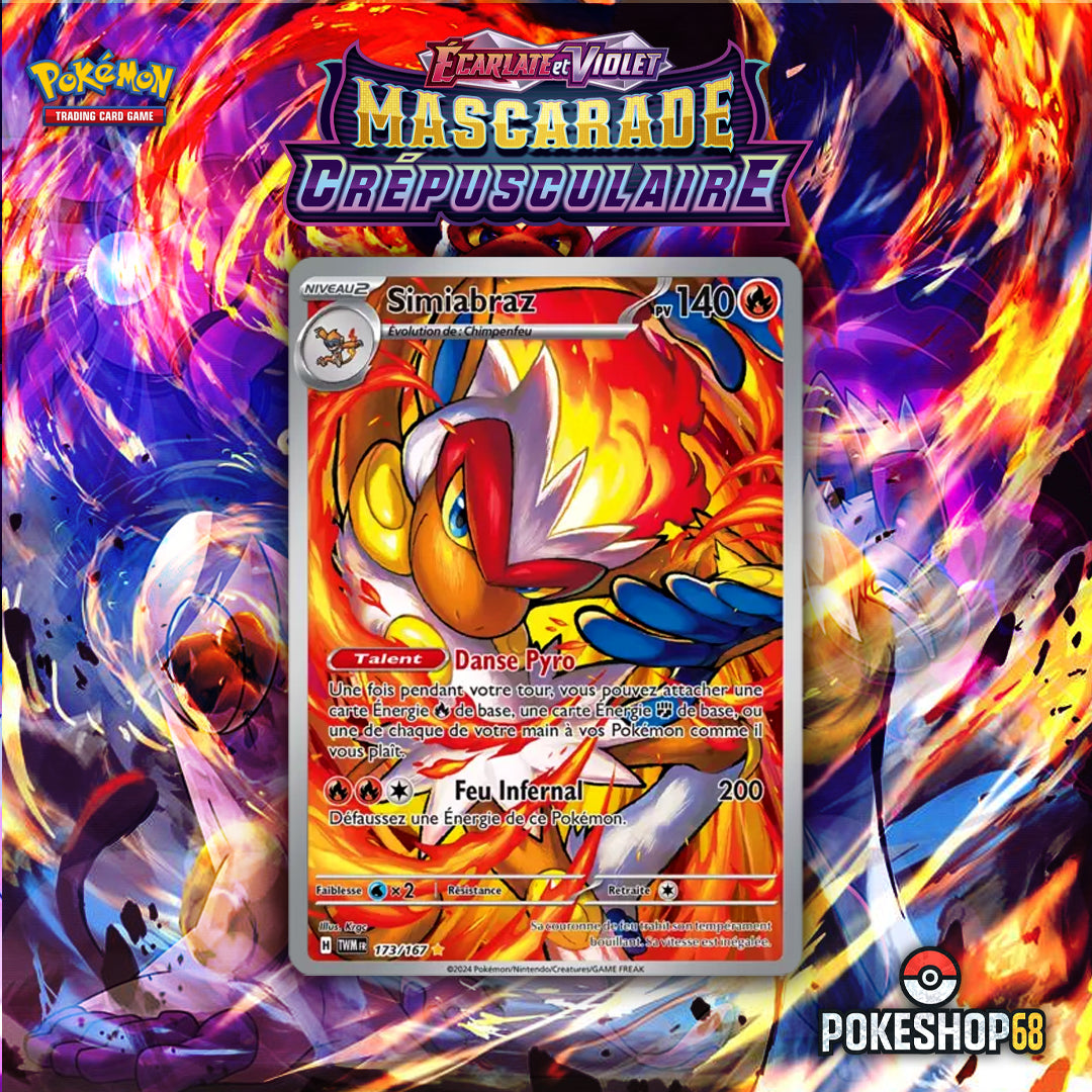 🔥 Simiabraz 173/167 – Illustration Rare Secrète – Maskarade Crépusculaire 🔥