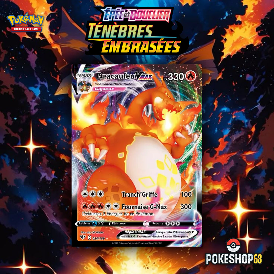 🔥 Dracaufeu VMAX – 020/189 – Ténèbres Embrasées 🔥