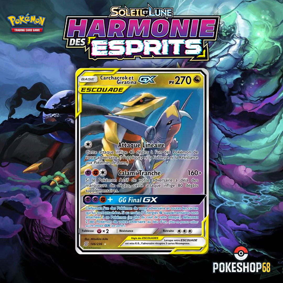 🌌 Giratina & Carchacrok-GX 102/214 – Soleil & Lune – Harmonie des Esprits